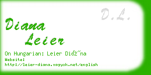 diana leier business card